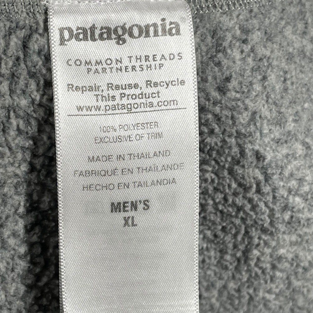 Patagonia Mens Better Sweater Full Zip Jacket Gray XL Knit Fleece 25527 - Picture 4 of 9